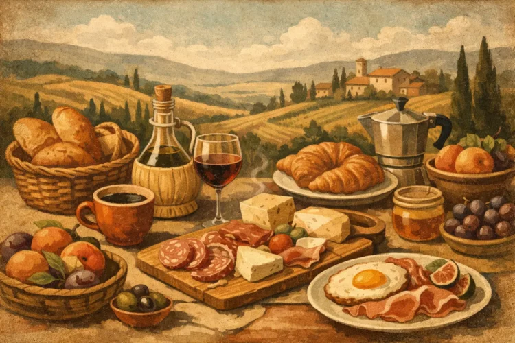 Tuscan Breakfast with Local Products