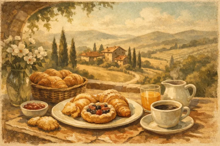 A Fresh Pastry Breakfast in Tuscany, Slowly Savoured