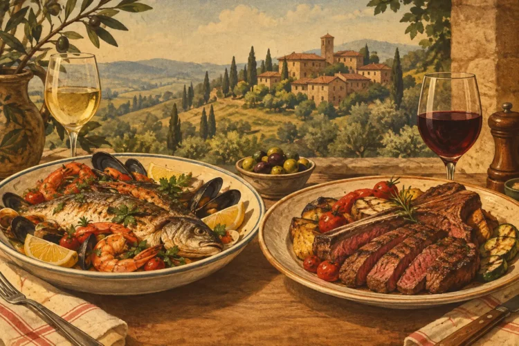 Tuscan Seafood or Meat Menu: What to Choose