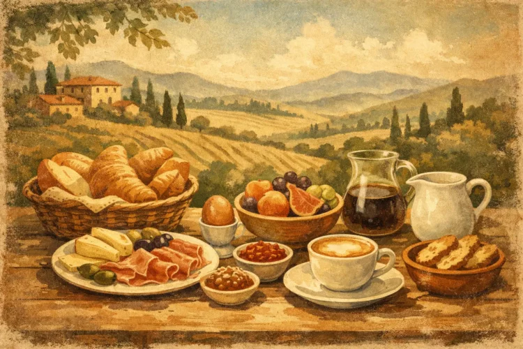 What Is Served in a Tuscan Breakfast in Italy?